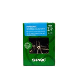 SPAX PowerDeck No. 10 cu in X 2-1/2 in. L Silver Star Trim Head Deck Screws 1 lb 83 pc