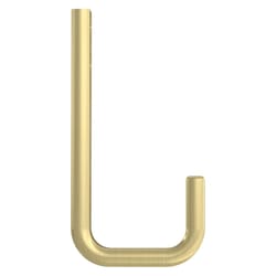 National Hardware Reed Medium Brushed Gold Steel 4 in. L Hook 60 lb 1 pk