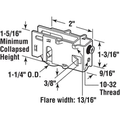 Prime-Line 1-1/4 in. D X 2 in. L Steel Roller Assembly 1 pk