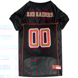 Pets First Black Texas Tech Raiders Dog Jersey Small