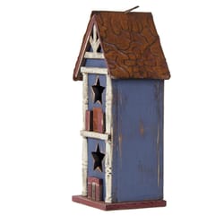 Glitzhome 12.6 in. H X 4.72 in. W X 4.72 in. L Wood Bird House