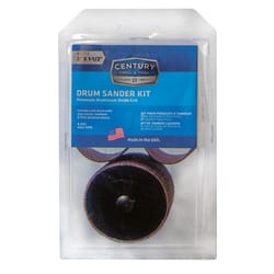 Century Drill & Tool 2 in. D X 1-1/2 in. L Aluminum Oxide Drum Sander Kit 3 pc