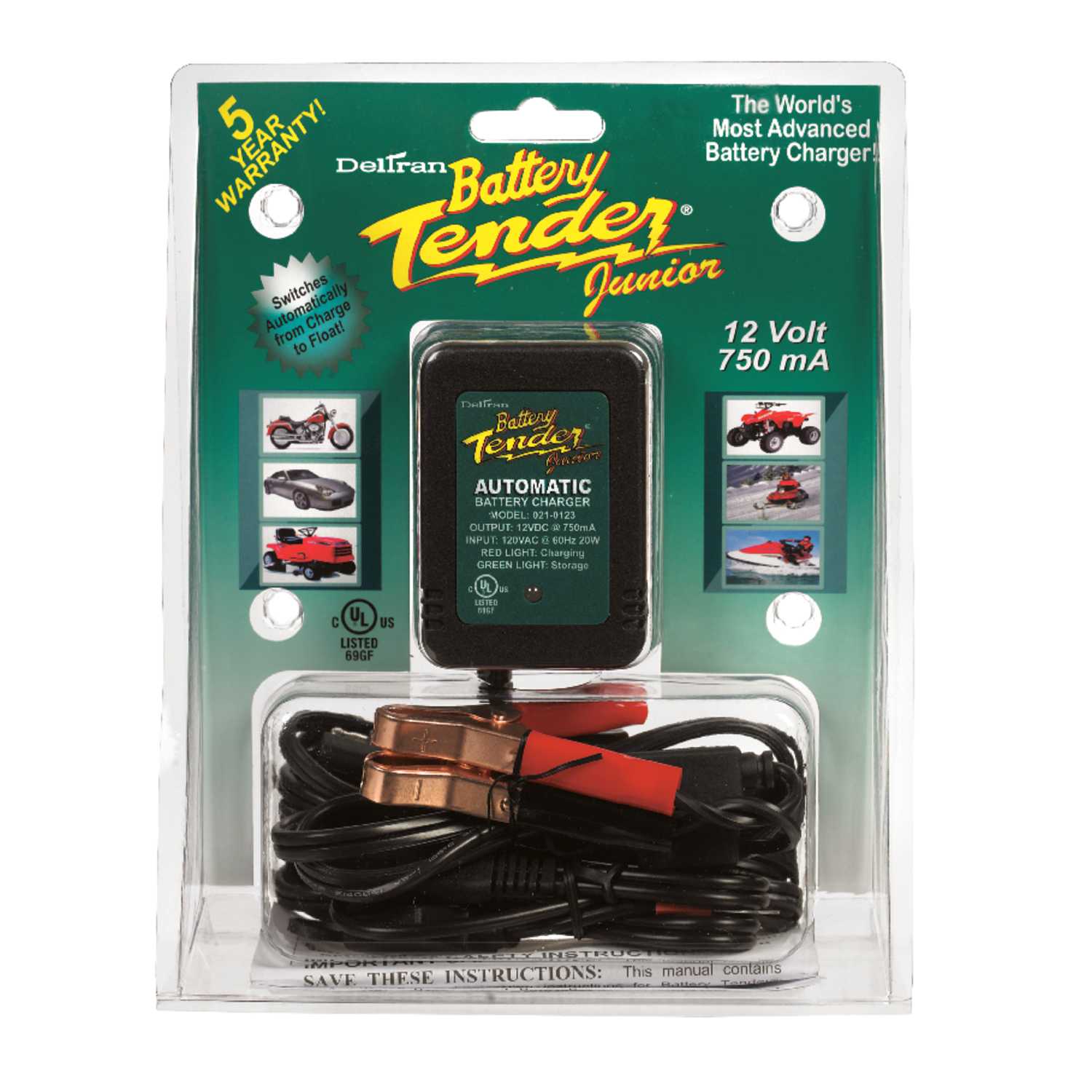 Battery Tender Junior Automatic 12 volt 0.75 amps Battery Charger Ace