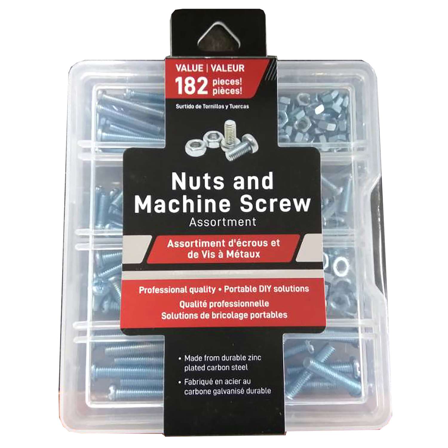 Jacent Steel Machine Screw and Nut Assortment 182 pk Ace Hardware