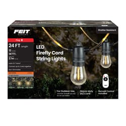 Feit LED Firefly Rope String Light Set Clear 24 ft. 12 lights