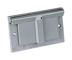 Red Dot Rectangle Zinc 1 gang 2-27/32 in. H X 4-9/16 in. W Weather Proof Receptacle Box Cover