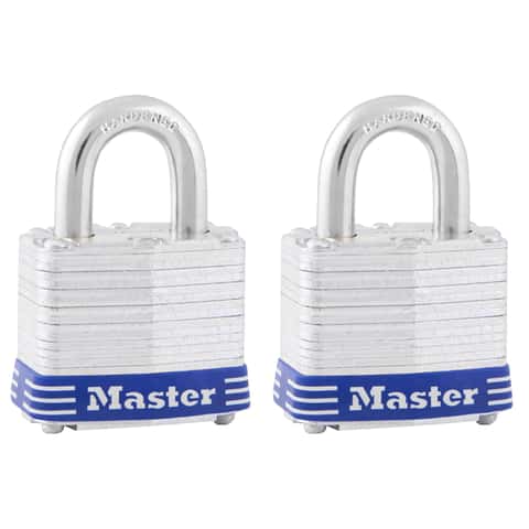 Master Lock Covered Aluminum Padlocks, Small Locks with Keys, Keyed Alike  Padlocks, 2 Pack, Black