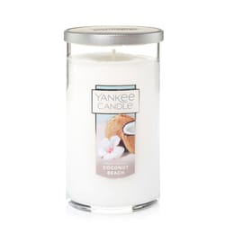 Yankee Candle White Coconut Beach Scent Pillar Candle 12 oz