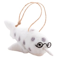 Karma Multicolored Island Narwhal Ornament 1.25 in.