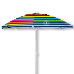 Caribbean Joe 84 in. Tiltable Multicolor Beach Umbrella