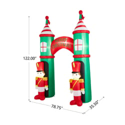 Glitzhome LED 122 in. Arch Gate with Soldiers Inflatable