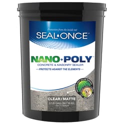 Seal-Once Nano+Poly Matte Clear Water-Based Concrete and Masonry Sealer 5 gal