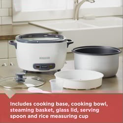 Black+Decker White 28 cups Programmable Rice Cooker