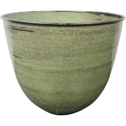 Robert Allen Hamilton 6 in. W Metal Planter Evergreen