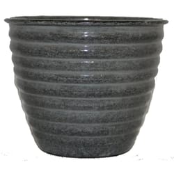 Robert Allen Ironstone 6 in. D Metal Norwood Planter Gray