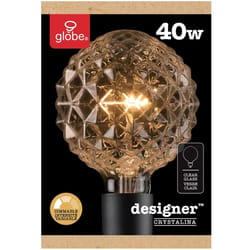 Globe Electric Designer Crystalina 40 W G30 Decorative Incandescent Bulb E26 (Medium) Amber 1 pk