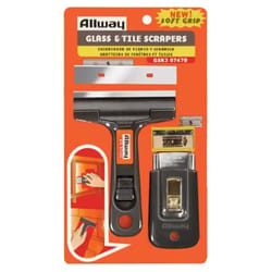 Allway 4 in. W Steel Retractable Glass and Tile Scraper Kit