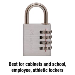 Master Lock 643DWD Set Your Own WORD Combination Padlock 1-9/16 in. H X 1-9/16 in. W X 1-9/16 in. L