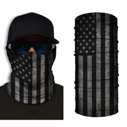 John Boy Blackout American Flag Tubular Seamless Bandana Black/Gray One Size Fits All