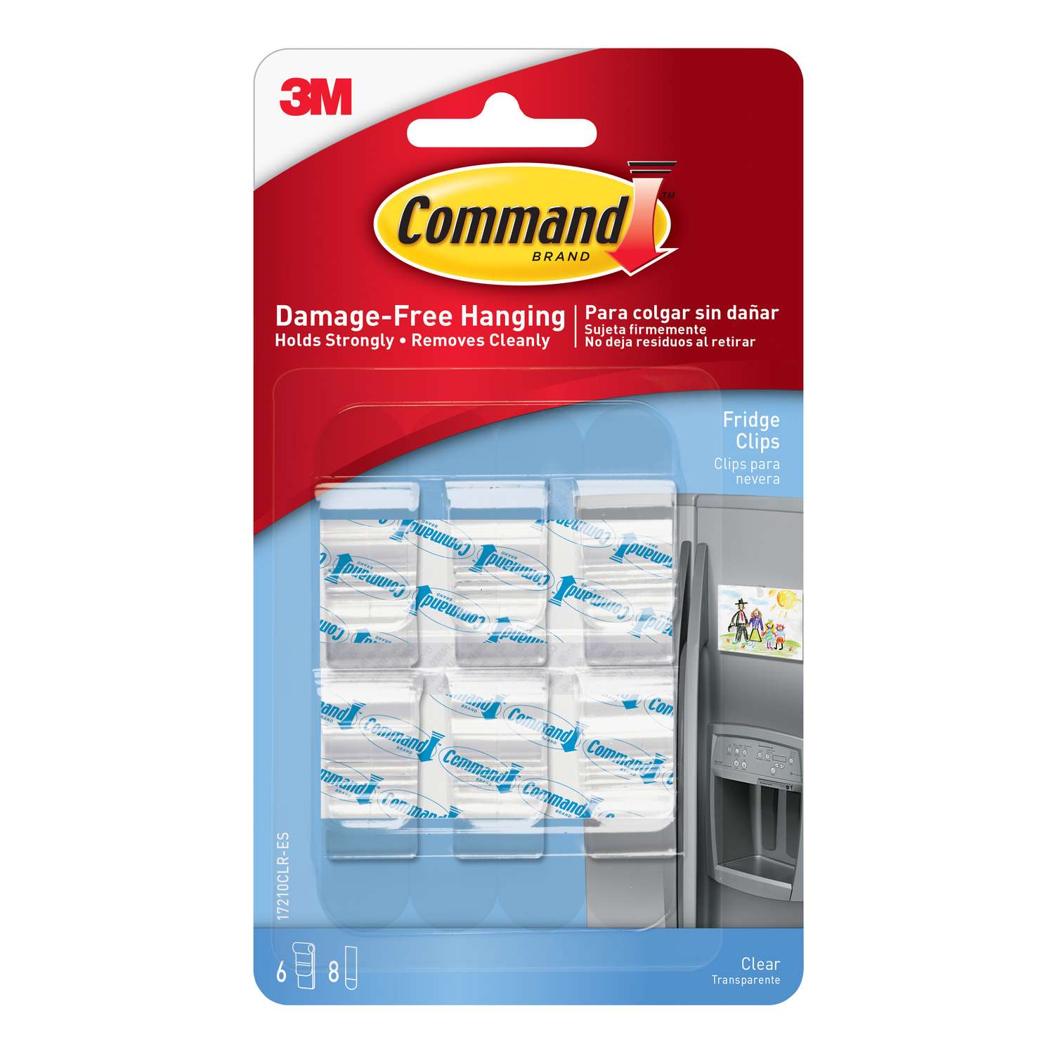 3M Command Small Plastic Fridge Clips 11/4 in. L 6 pk Ace Hardware