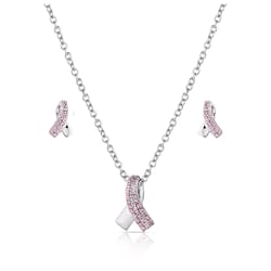 Montana Silversmiths Women's Hope & Strength Ribbon Clear Jewelry Sets