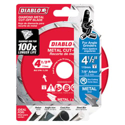 Diablo 4-1/2 in. D X 7/8 in. Diamond Metal Cut-Off Wheel