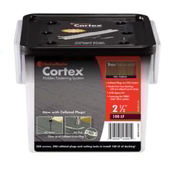 FastenMaster Cortex No. 10 X 2-1/2 in. L Torx Ttap Button Head Hidden Deck Fastener 224 pc
