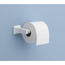 OakBrook Satin White Toilet Paper Holder