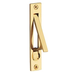 Baldwin Estate 3.875 in. L Polished Brass Brass Sliding Door Edge Pull