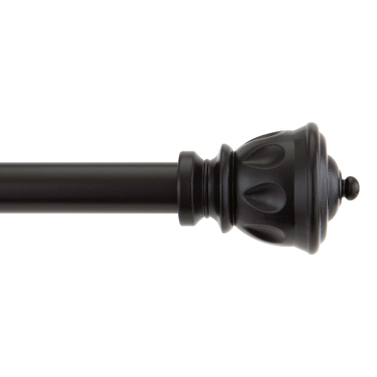 Kenney Matte Black Kiera Cafe Curtain Rod 48 in. L x 86 in. L - Ace Hardware