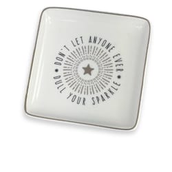 Trinket Dishes Dull Your Sparkle Tray Ceramic 1 pk