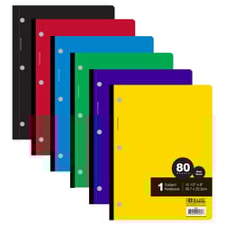 Bazic Products 10-1/2 in. W X 8 in. L Wide Ruled Assorted Wireless Notebook