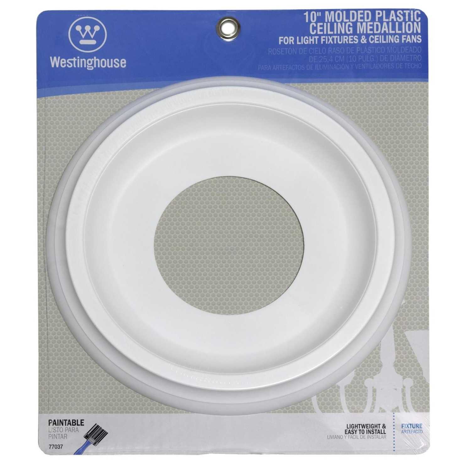 Westinghouse 10 in. Dia. White Ceiling Medallion Ace Hardware
