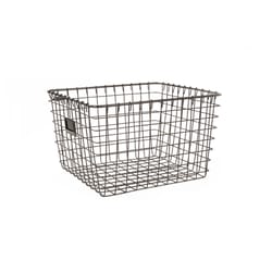 Spectrum 11.3 in. L X 13.8 in. W X 8 in. H Industrial Gray Storage Basket