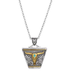 Montana Silversmiths Women's Retro Steerhead Skull Gold/Silver Necklace One Size Fits Most