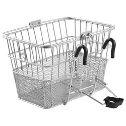 Retrospec Apollo Steel Bike Basket 15 lb Silver