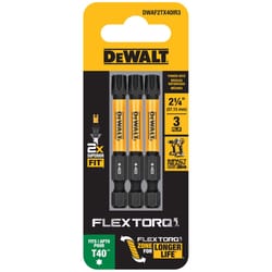 DeWalt FlexTorq Torx T40 X 2.25 in. L Drill and Driver Bit Set Steel 3 pc