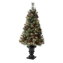 Glitzhome 4 ft. Slim LED 100 ct Classic Christmas Tree