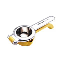 KitchenAid Silver/Yellow Aluminum/Nylon/TPR Citrus Squeezer