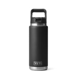 YETI Rambler 26 oz Black BPA Free Bottle with Straw Cap