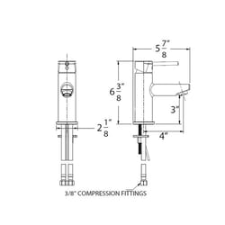 Huntington Brass Euro Satin Nickel Single-Hole Bathroom Sink Faucet 4 in.