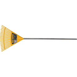 True Temper 55.75 in. 20 Tine Poly Kids Rake Wood Handle