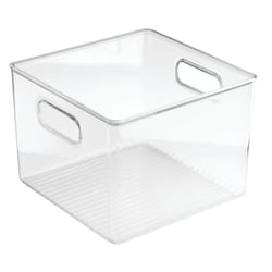 iDesign Linus 6 in. H X 8 in. W Storage Bin with Handles