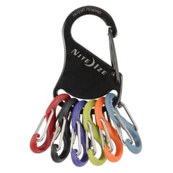 Nite Ize KeyRack 2 in. D Stainless Steel Black Carabiner Carabiner Key Chain