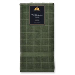 Kane Home Sage Cotton Solid Windowpane Kitchen Towel 1 pk