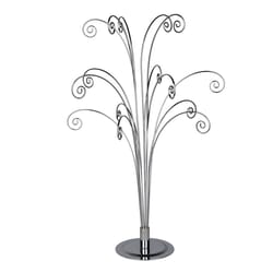 Woodstock Chimes Fiddlehead Counter Display Silver Steel 20 in. Wind Chime