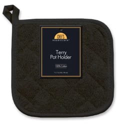 Kane Home Black Cotton Pot Holder