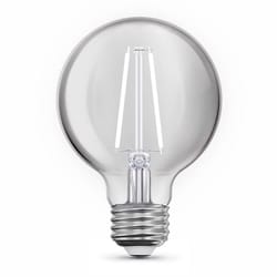 Feit White Filament G25 E26 (Medium) Filament LED Bulb Daylight 40 Watt Equivalence 3 pk