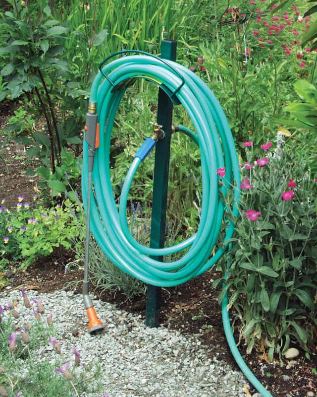 Yard Butler 150 ft. Green Free Standing Hose Hanger with Faucet Yard Butler 150 ft. Green Free Standing Hose Hanger with Faucet