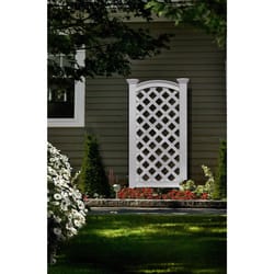 Vita Luxembourg 56.25 in. H White Vinyl Garden Trellis